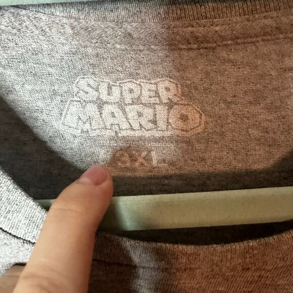 Mens super mario gray tshirt plus size 3XL - Picture 2 of 4